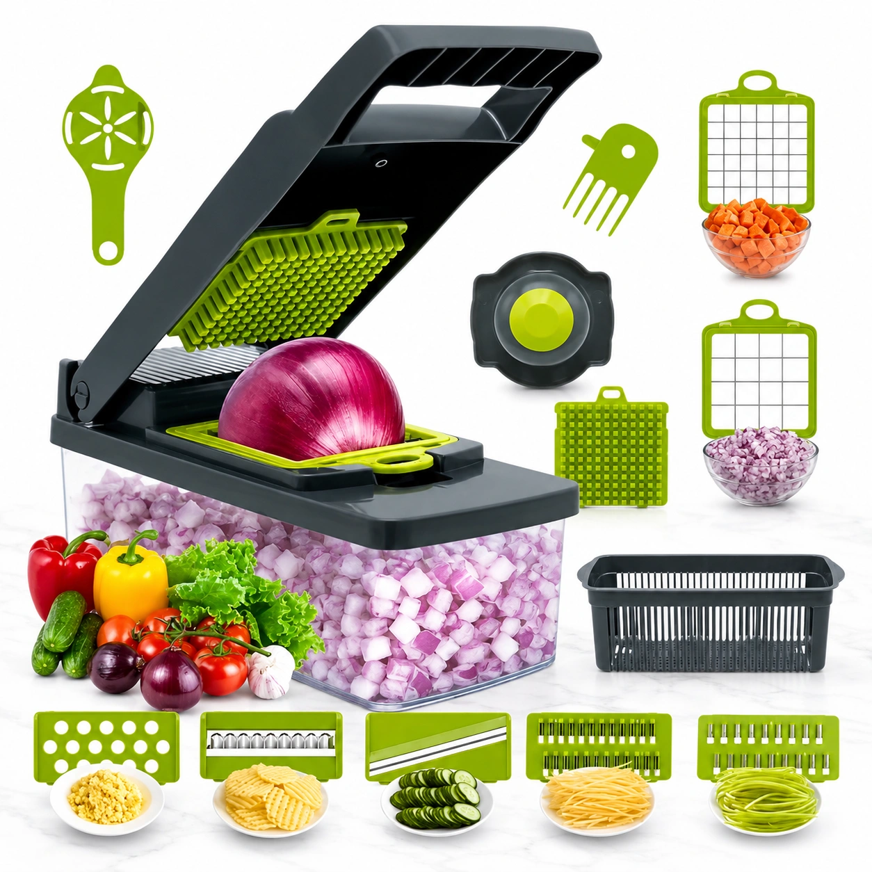 14-in-1 Multifunctional Vegetable Chopper