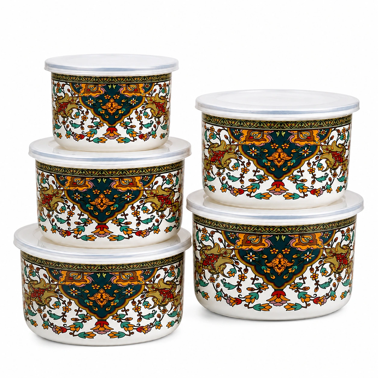 Printed Storage Containers – 5 Pcs