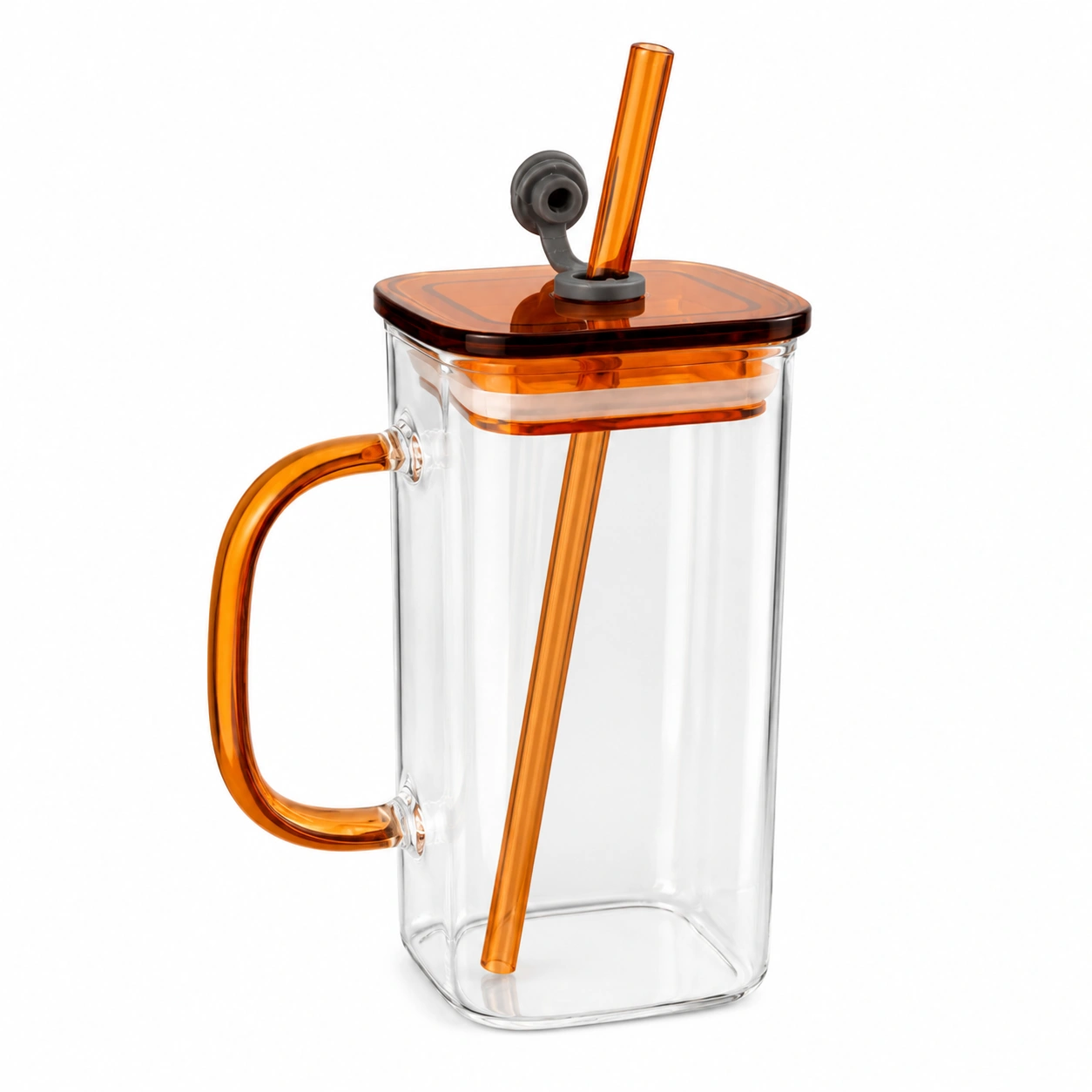 Pookie Glass Mug With Lid and Straw | 400ml