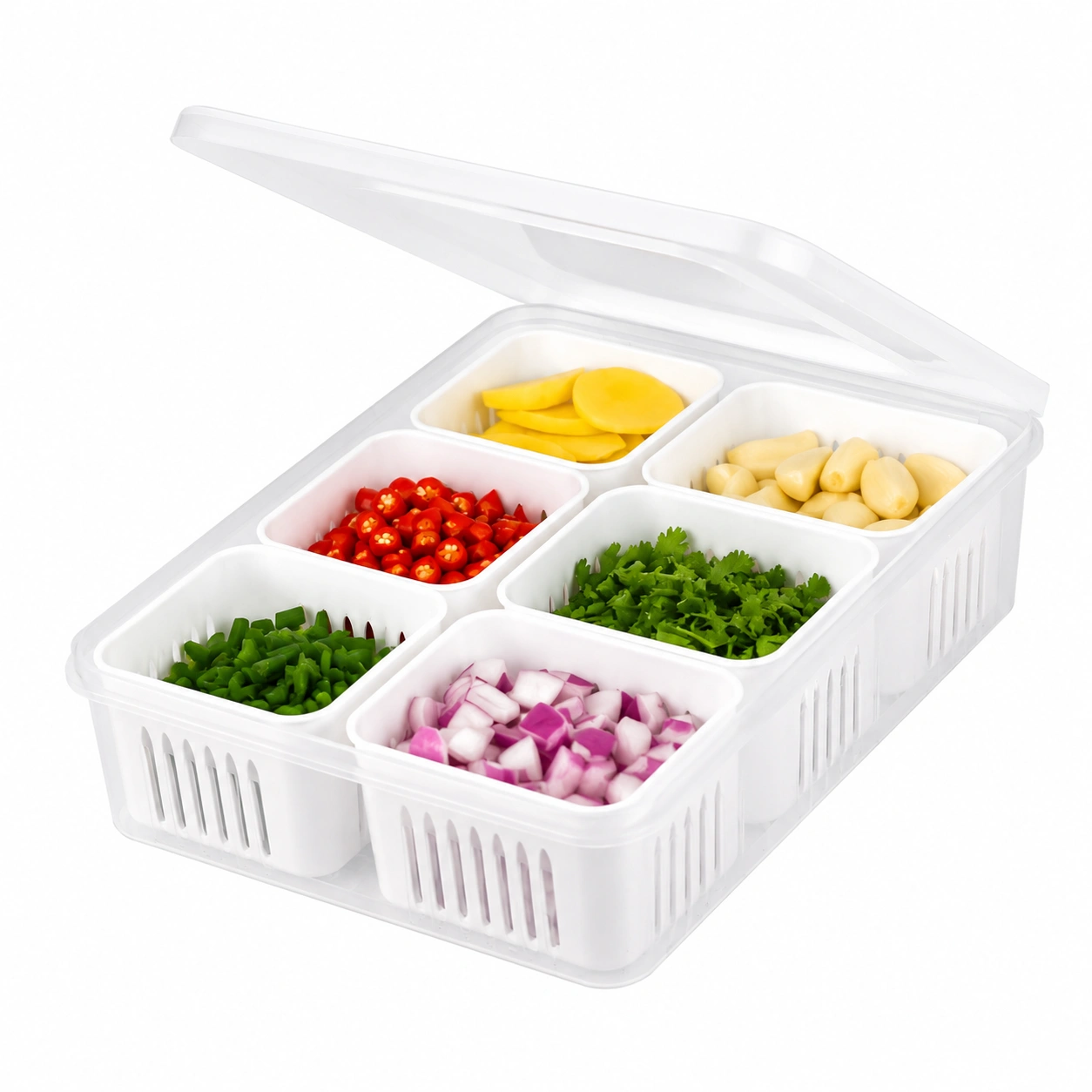 6 Grids Fridge Storage Box