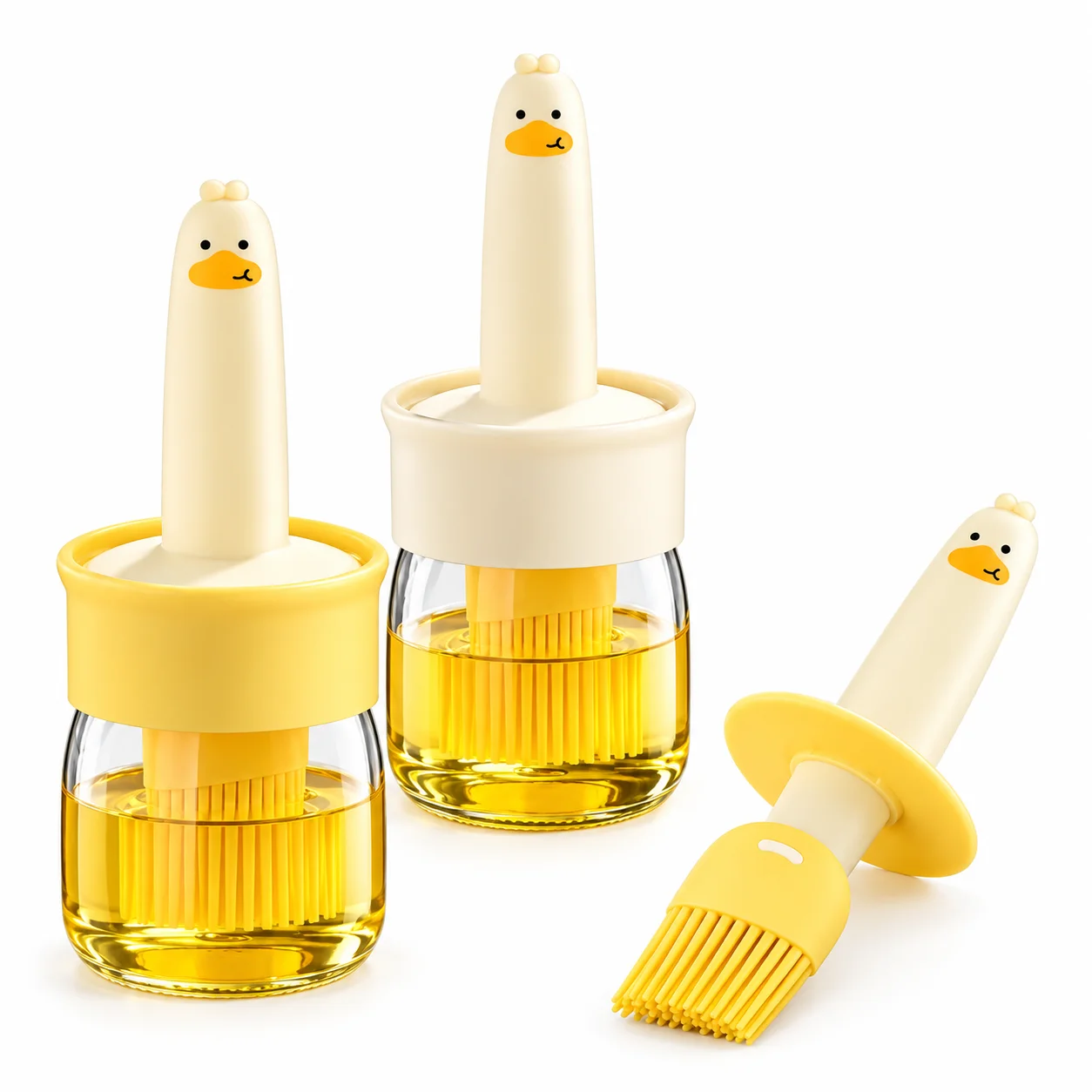 Food-grade Oil Bottle with Silicone Oil Brush